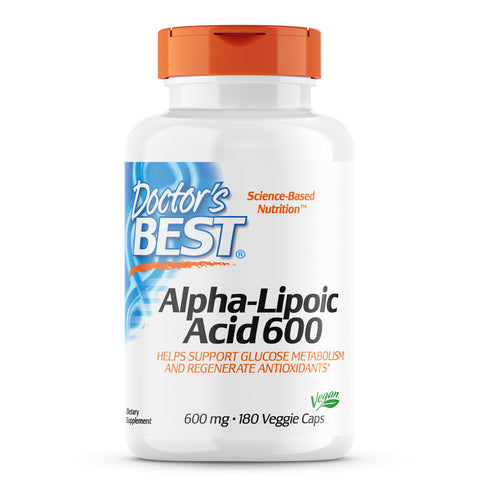 Doctor's Best Best Alpha-Lipoic Acid 600, 600 mg, Veggie Caps - 60 count